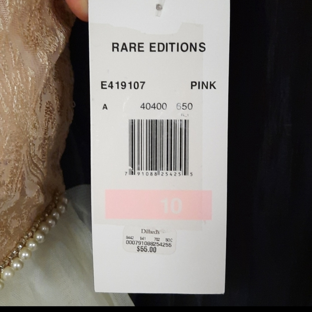 Rare Editions Pink Embroidered Lace Dress - Picture 7 of 10